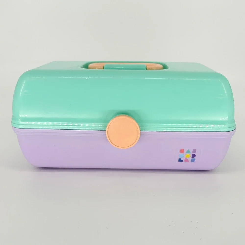 Vintage Caboodles Makeup Case 5626 Girls Medium Purple Mint 90s On-The-Go Girl